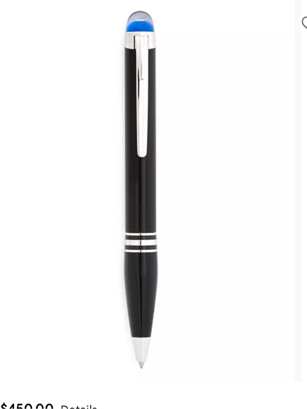 MONTBLANC STARWALKER PRECIOUS RESIN BLACK BALLPOINT PEN, NIB